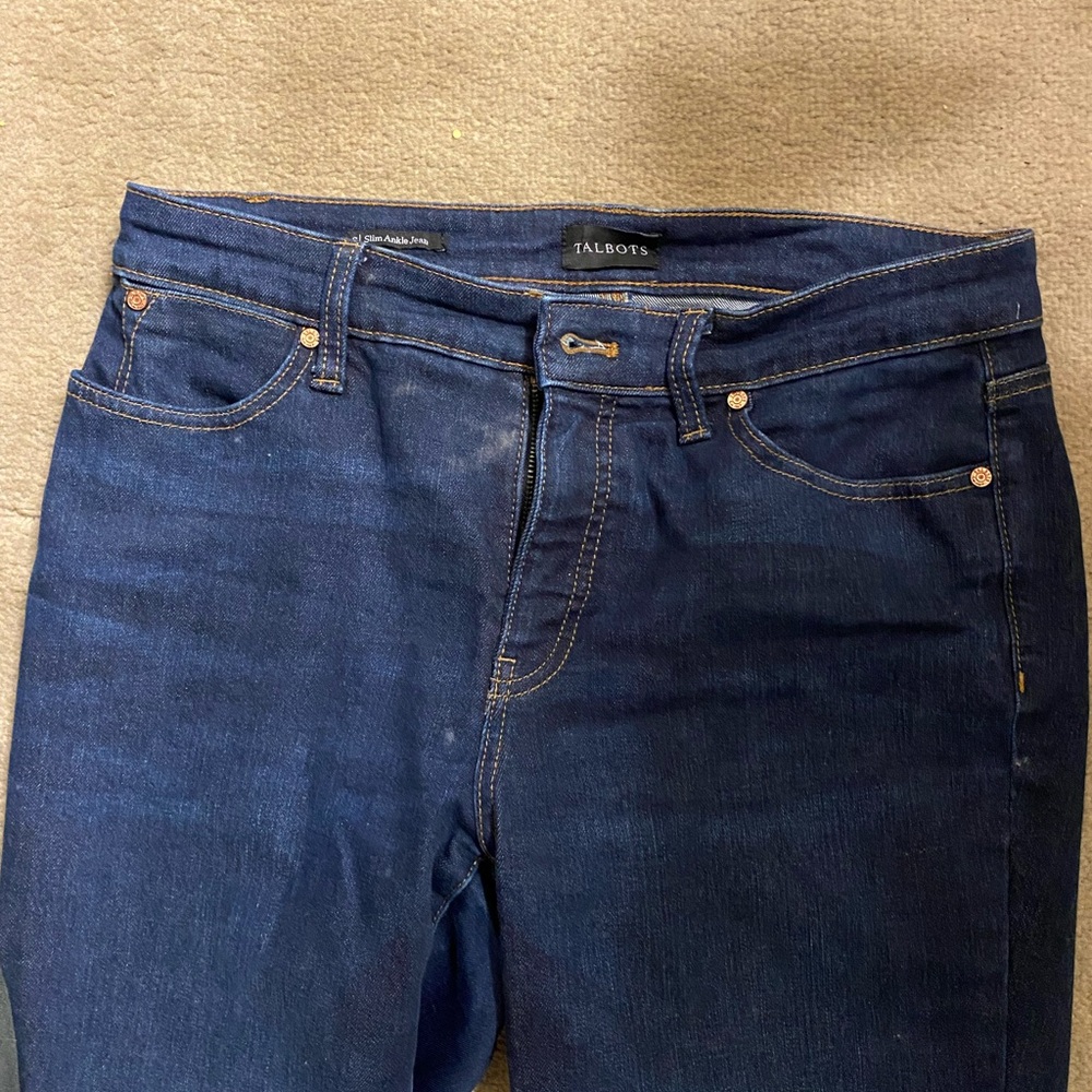 Talbots Slim Ankle Dark Blue Jeans